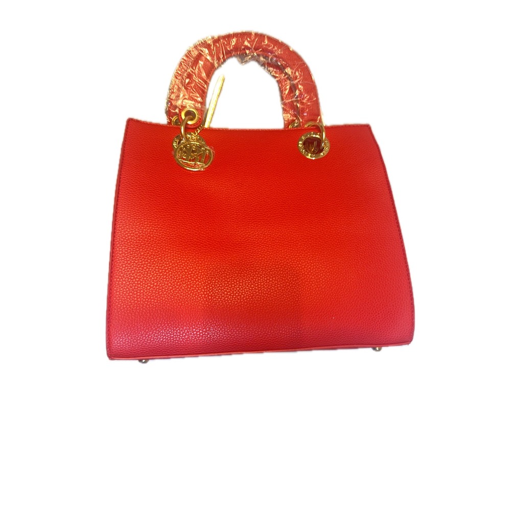 Badgley Mischka Studio Red Pebbled Leather‎ Tote Bag – NWT